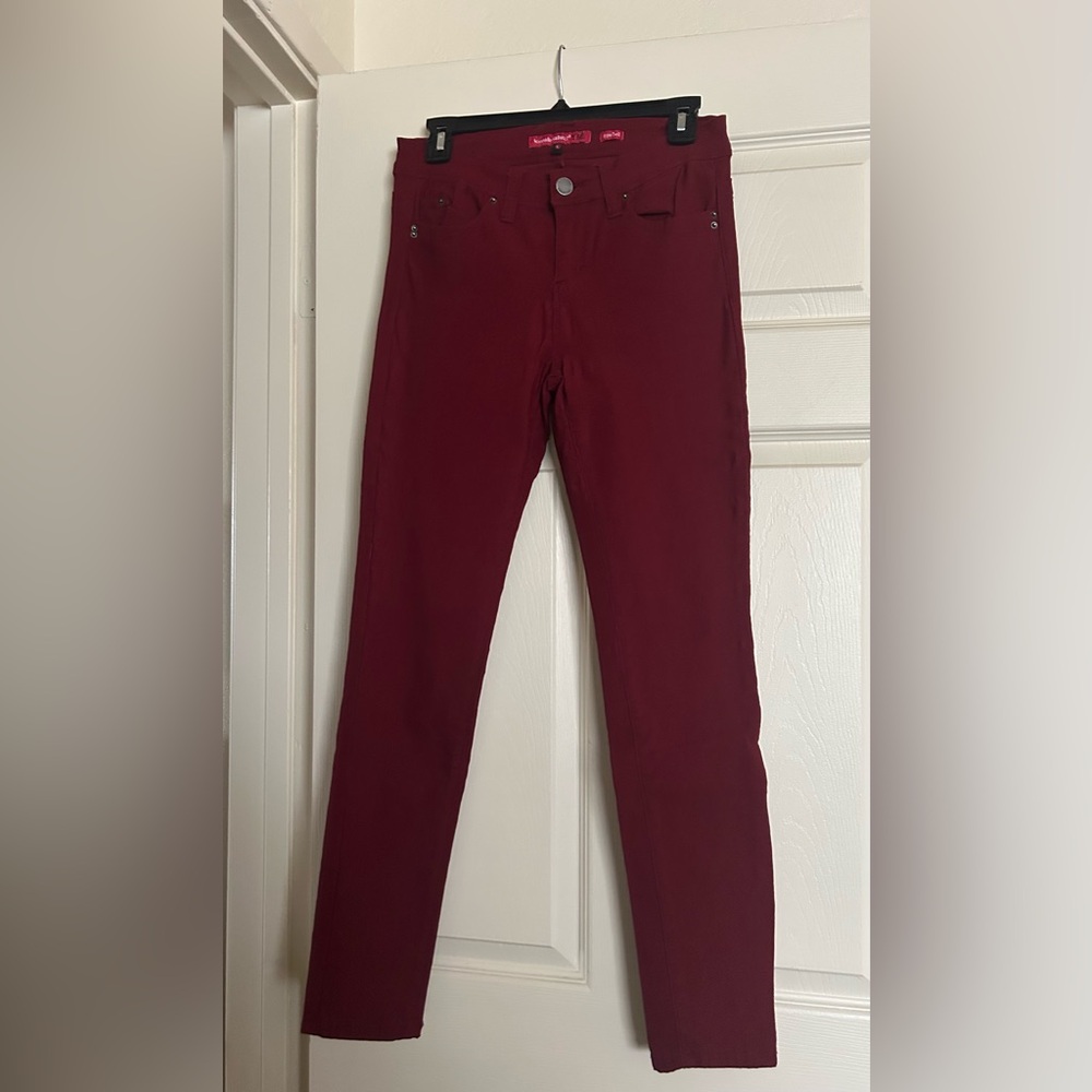 YMI WannaBettaButt Deep Red HyperTwill Pants
